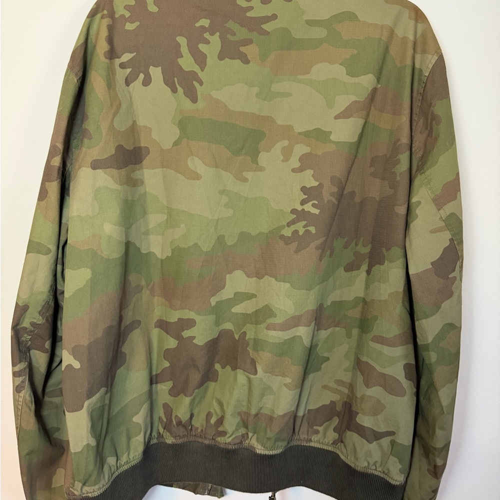 Men's Camouflage Bomber Jacket Sz XL - Picture 8 of 9